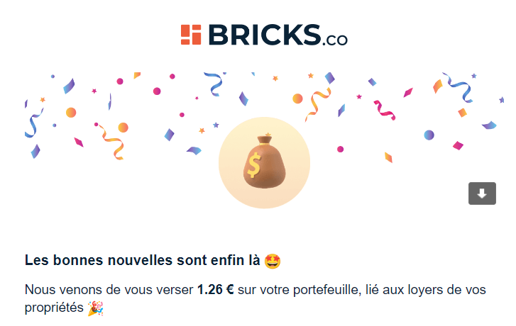 Preuve de paiement Bricks de Xandre