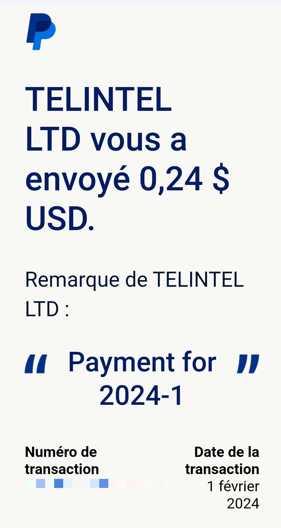 Preuve de paiement Control my sms de Up22