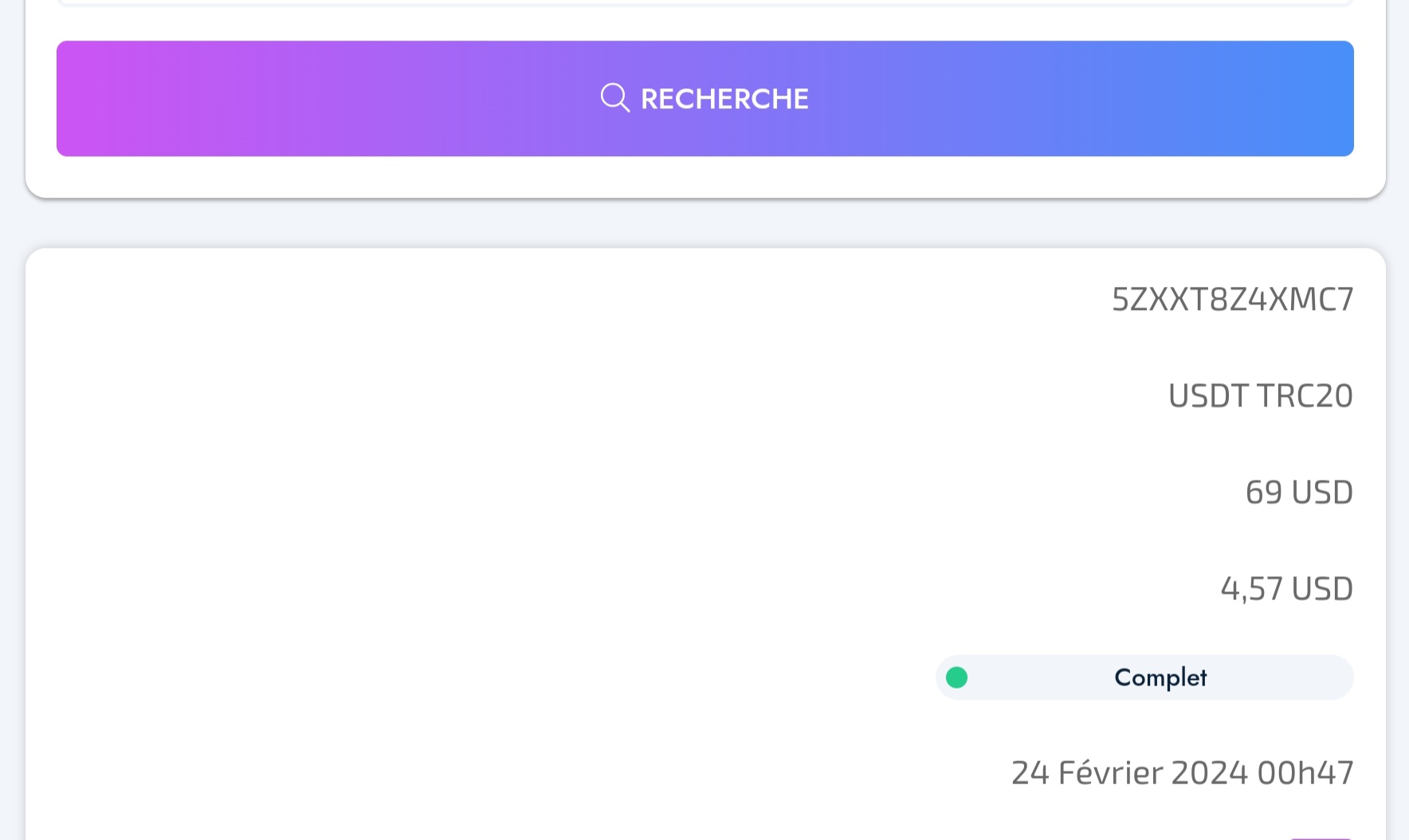 Preuve de paiement Fédération network de Nico66