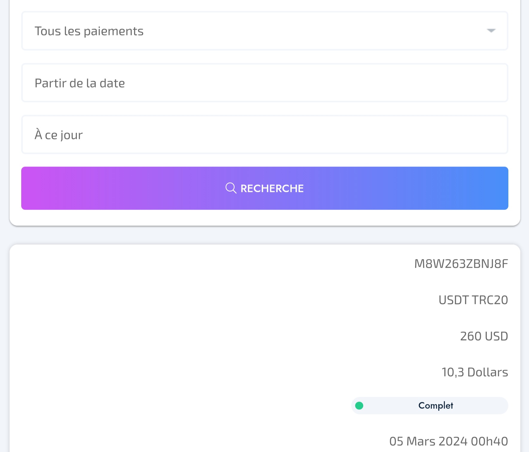 Preuve de paiement Fédération network de Nico66