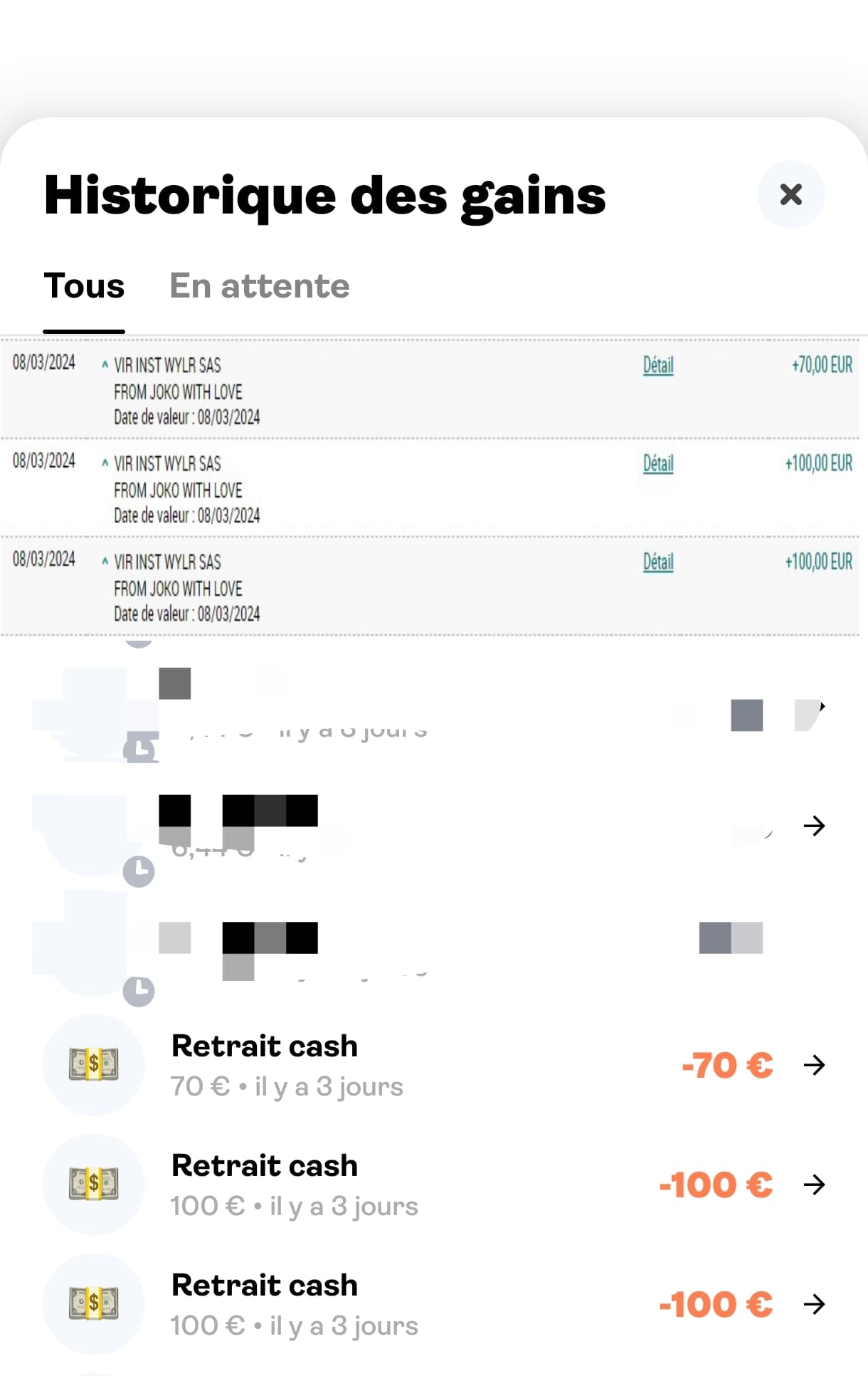 Preuve de paiement Joko de Poupoule91