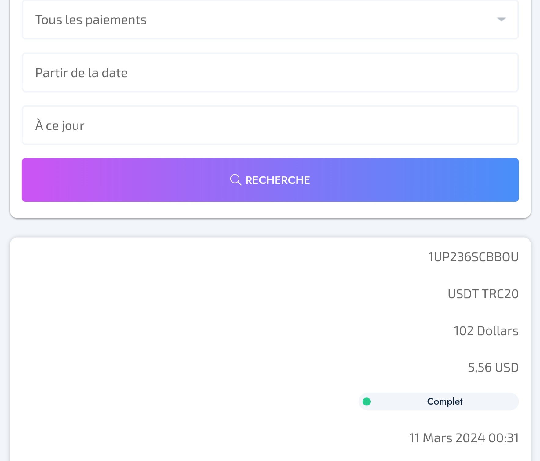 Preuve de paiement Fédération network de Nico66