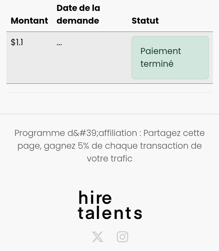 Preuve de paiement Hire talents de arnaudkoto7