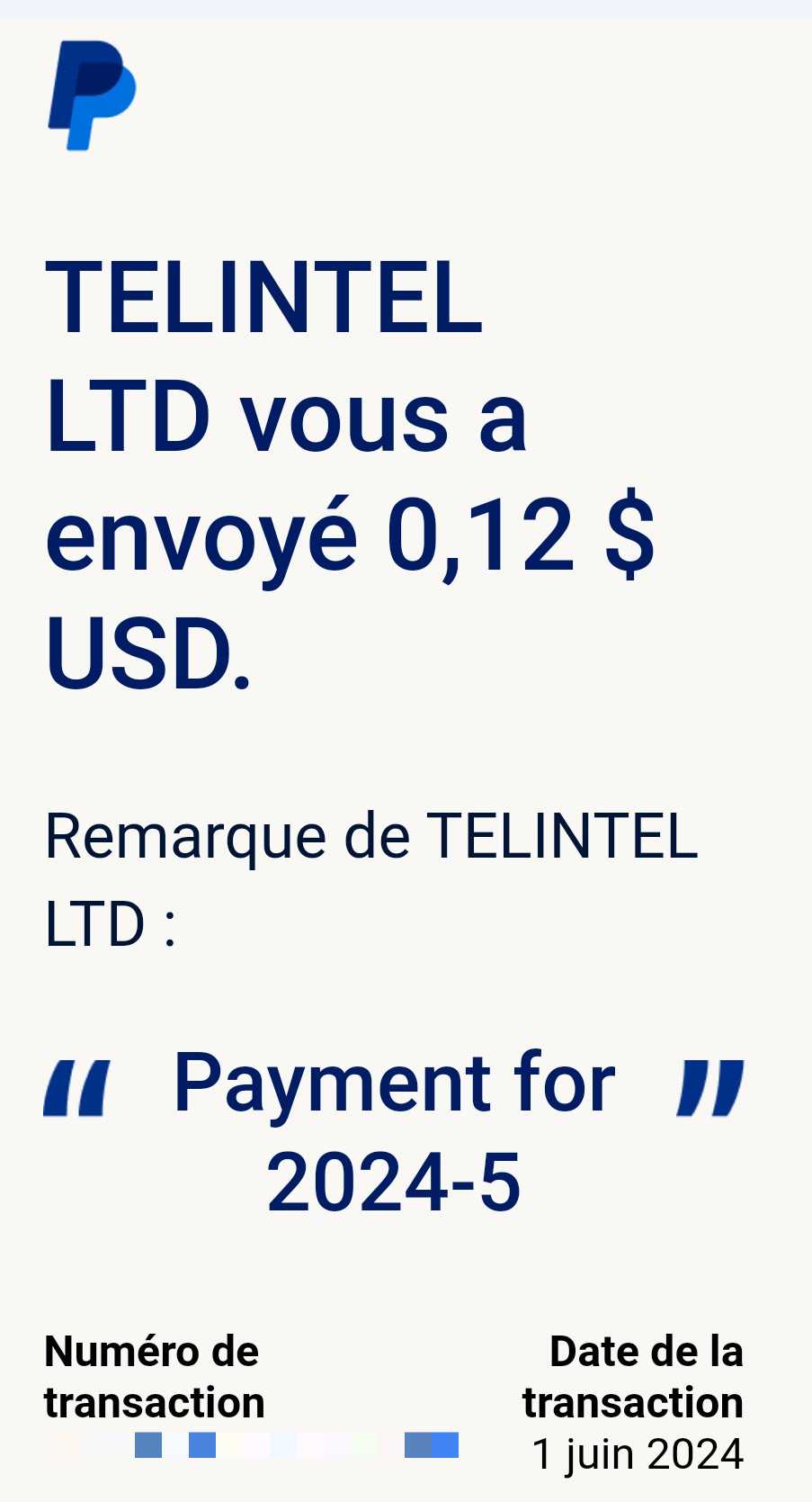 Preuve de paiement Control my sms de Up22