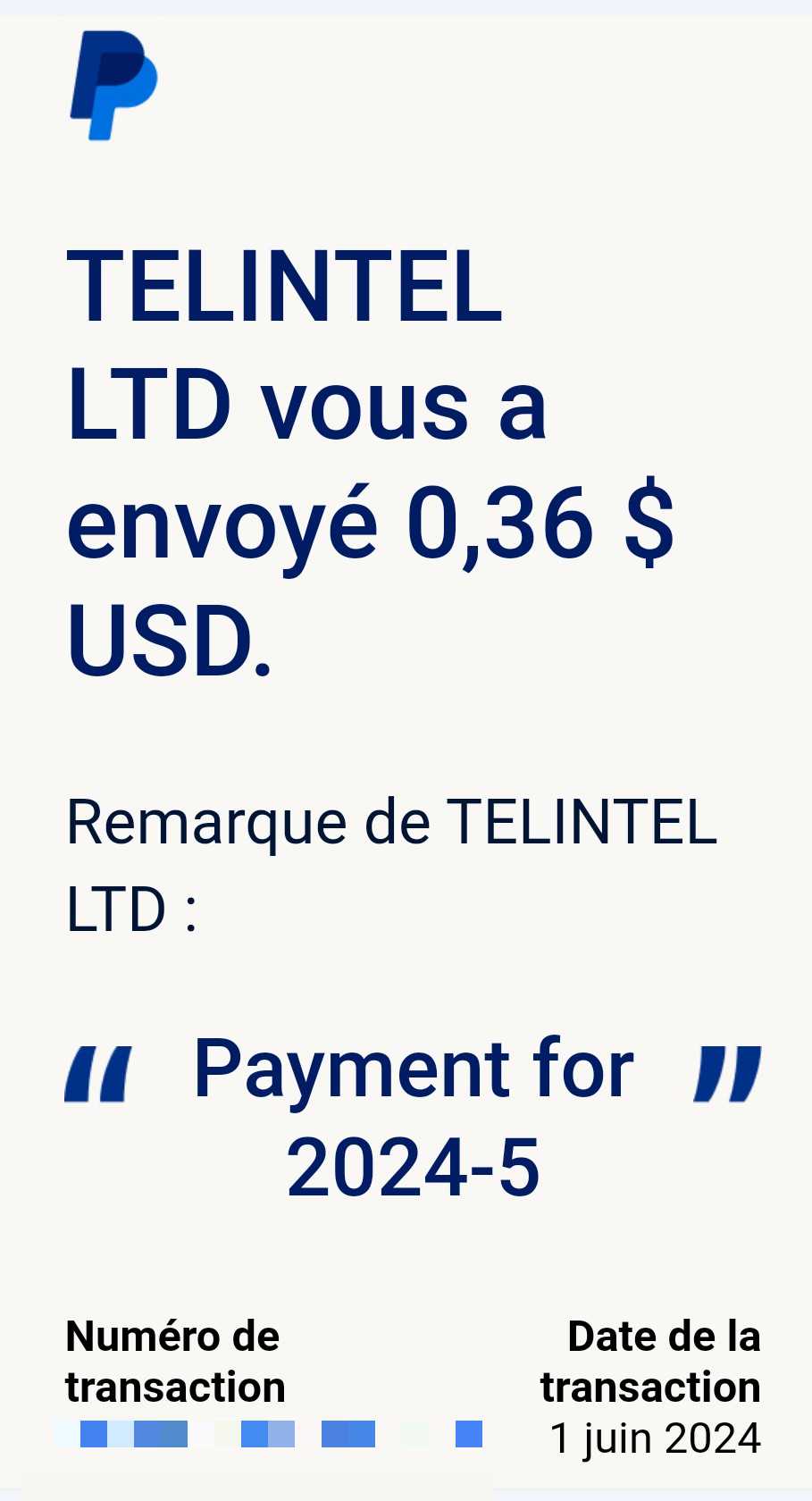 Preuve de paiement Control my sms de Up22