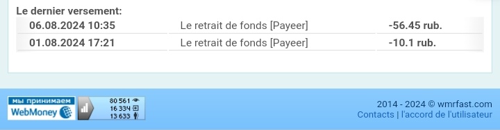 Preuve de paiement Wmrfast de Tsara