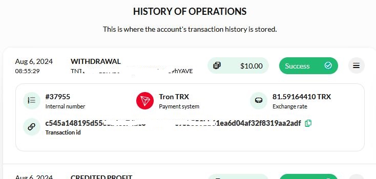 Preuve de paiement Nadex ecosystem de franckmlm