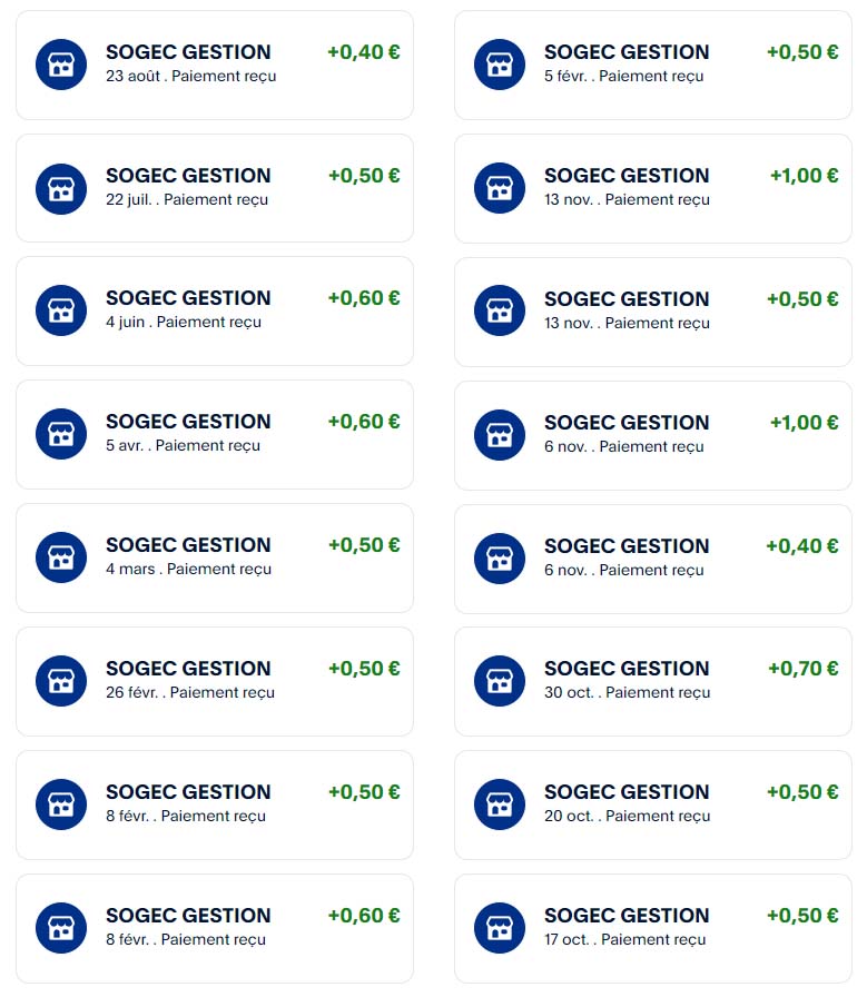 Preuve de paiement Coupon network de surlalune