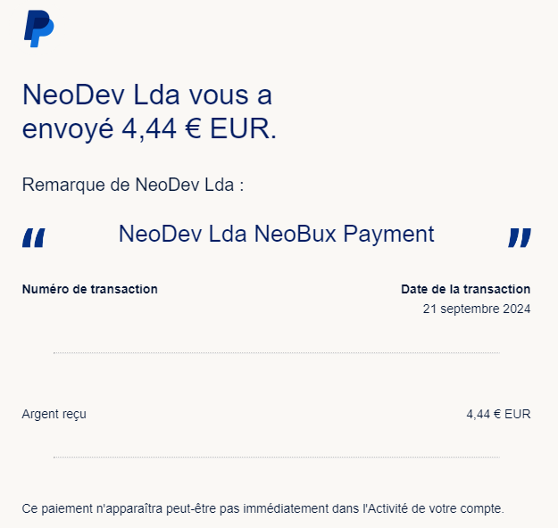 Preuve de paiement Neobux de darkray0110