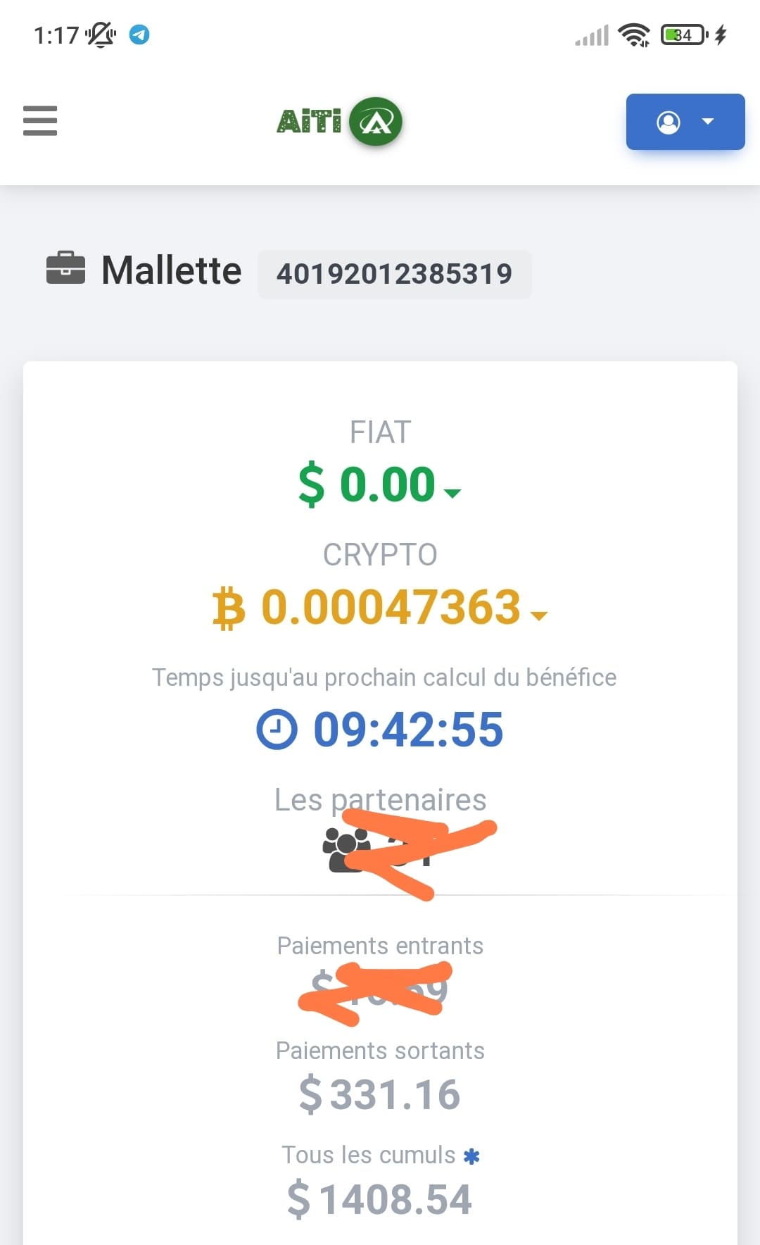 Preuve de paiement Aitimart de rezobiznet