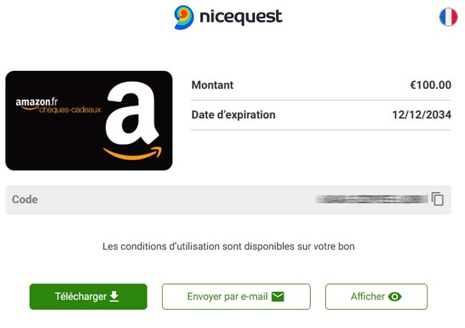 Preuve de paiement Nicequest de surlalune