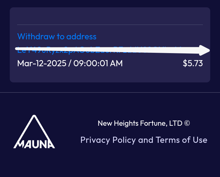 Preuve de paiement Mauna fund de Adoulazize