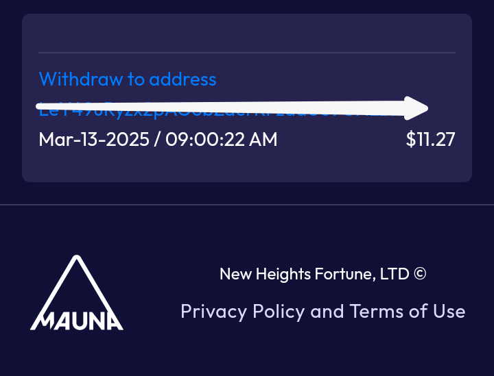 Preuve de paiement Mauna fund de Adoulazize