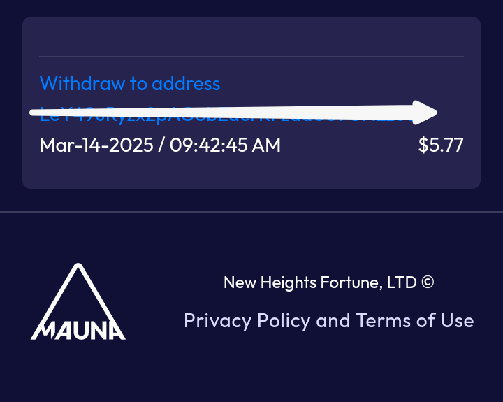 Preuve de paiement Mauna fund de Adoulazize