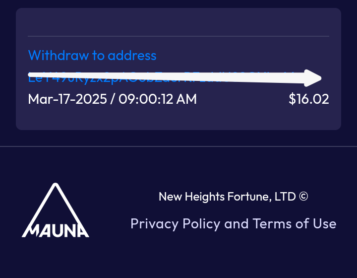 Preuve de paiement Mauna fund de Adoulazize