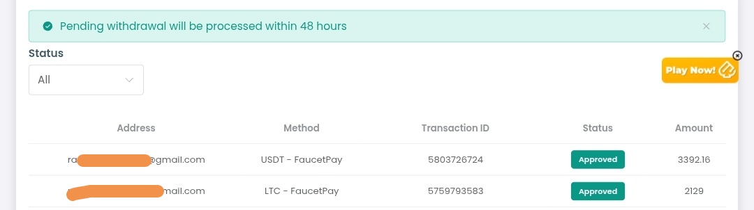 Preuve de paiement Vie faucet de anderson95