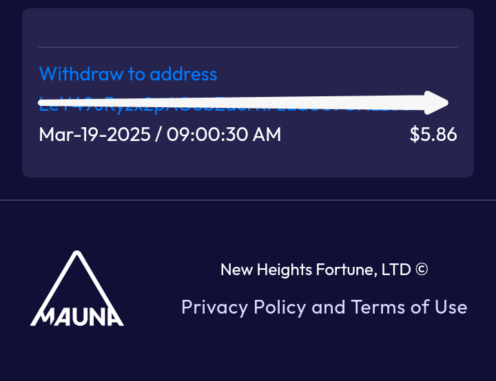 Preuve de paiement Mauna fund de Adoulazize