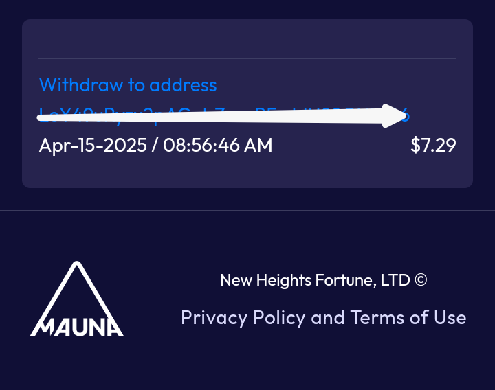 Preuve de paiement Mauna fund de Adoulazize