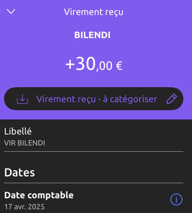 Preuve de paiement Mingle de surlalune