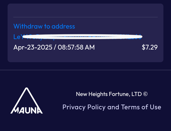 Preuve de paiement Mauna fund de Adoulazize