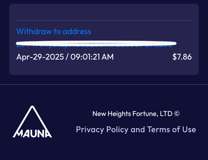 Preuve de paiement Mauna fund de Adoulazize