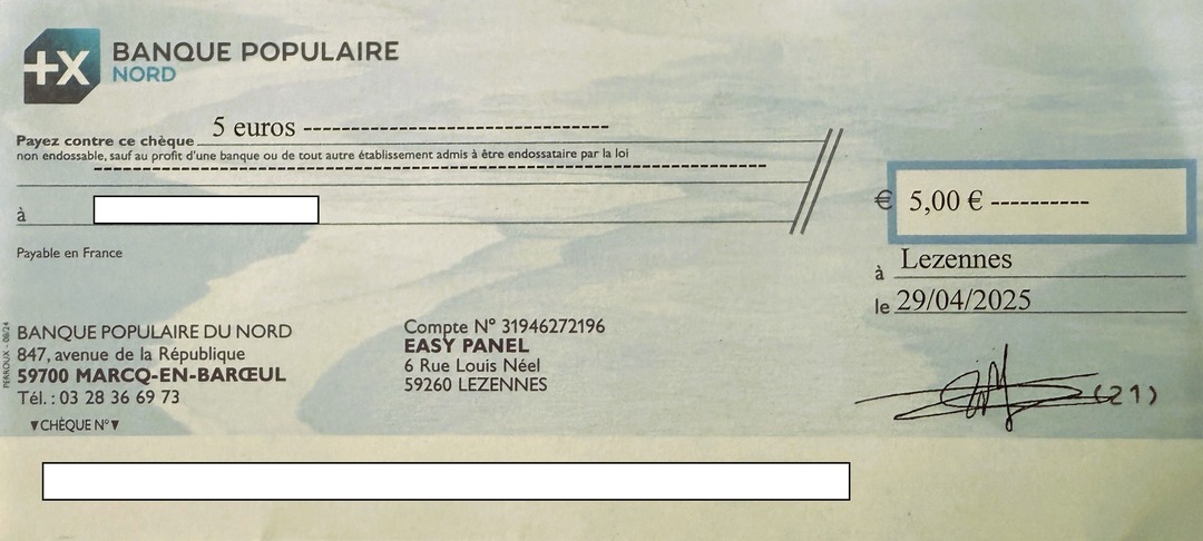 Preuve de paiement Easy panel de darkray0110