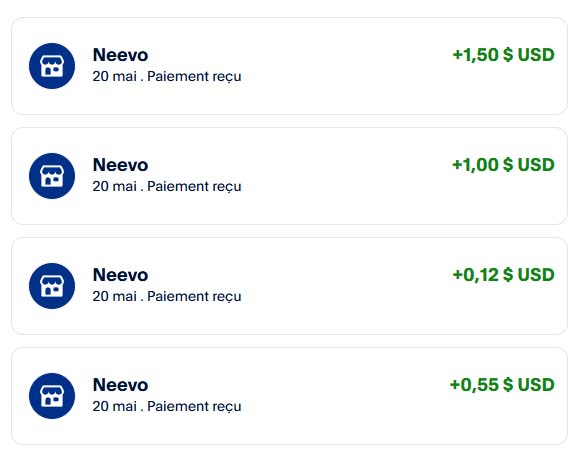 Preuve de paiement Neevo by definedcrowd de surlalune