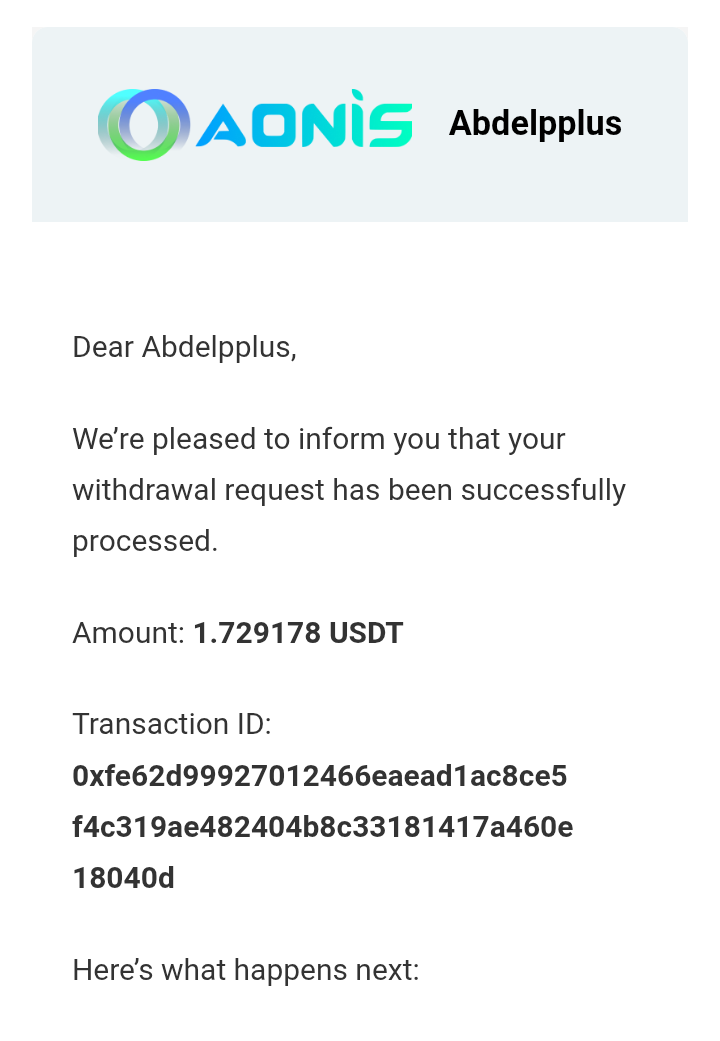 Preuve de paiement Aonis de Adoulazize