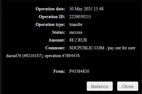 Preuve de paiement Socpublic de daoud