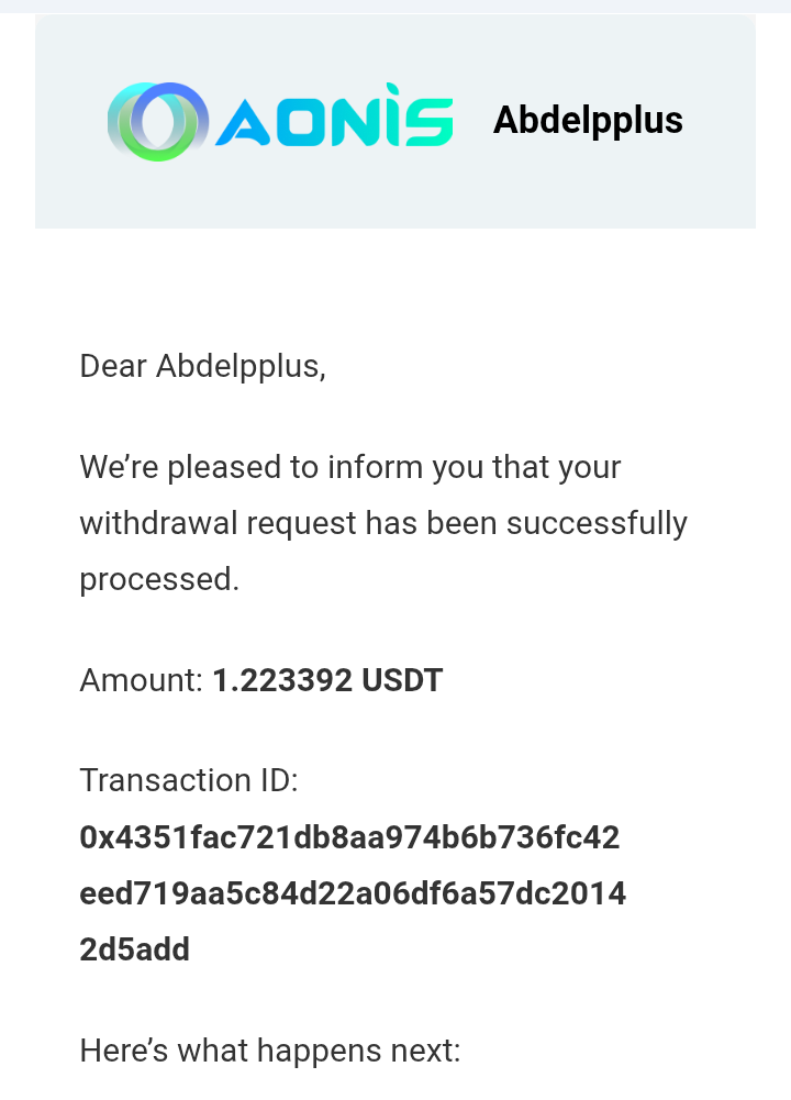 Preuve de paiement Aonis de Adoulazize