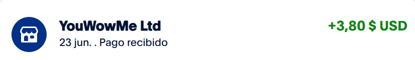 Preuve de paiement Wowapp de Swiss81