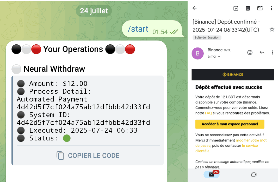 Preuve de paiement Nxym de Adoulazize