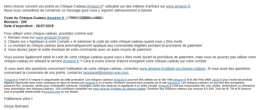 Preuve de paiement Newpanel de surlalune
