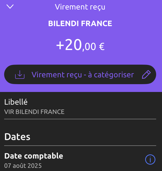 Preuve de paiement Mingle de surlalune