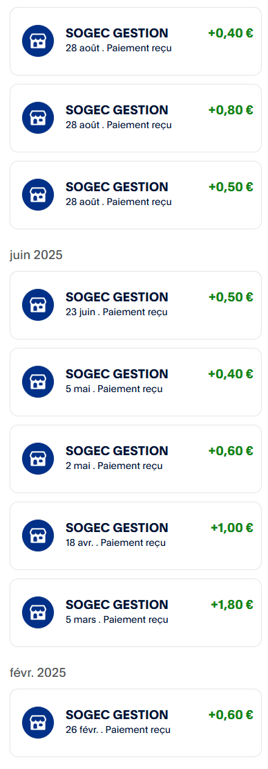 Preuve de paiement Coupon network de surlalune