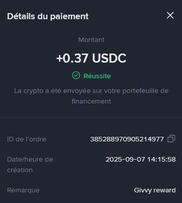 Preuve de paiement Boat away de daoud