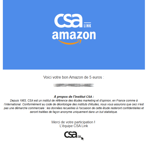 Preuve de paiement CSA Link de surlalune