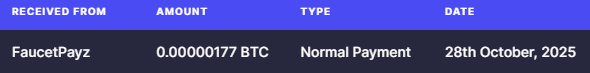 Preuve de paiement Faucetpayz de surlalune