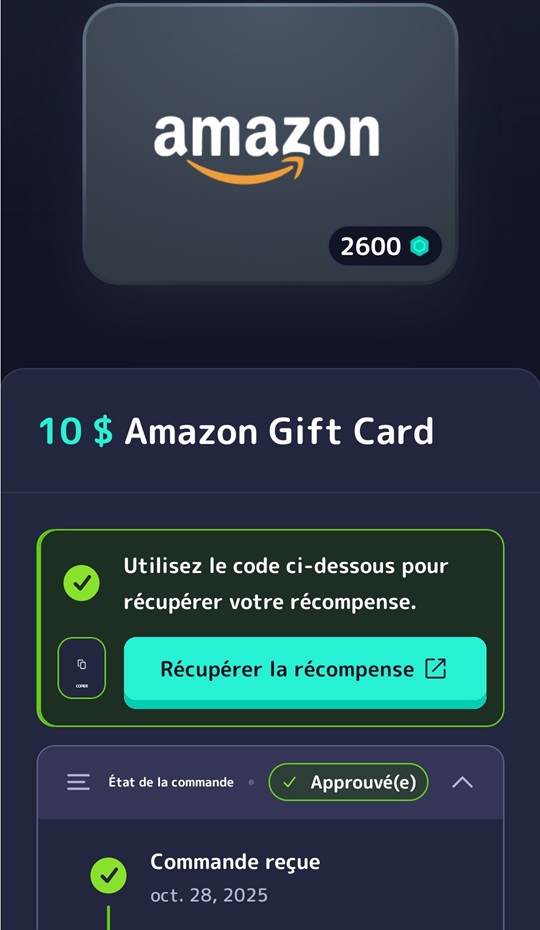 Preuve de paiement Mistplay de Sheldark