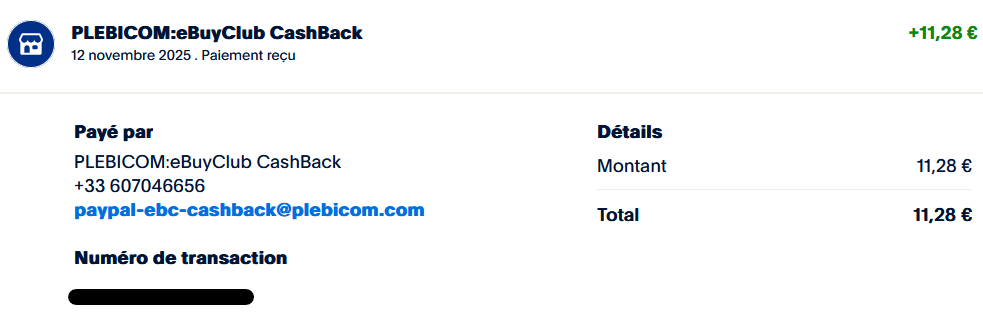 Preuve de paiement Ebuyclub de antoine35
