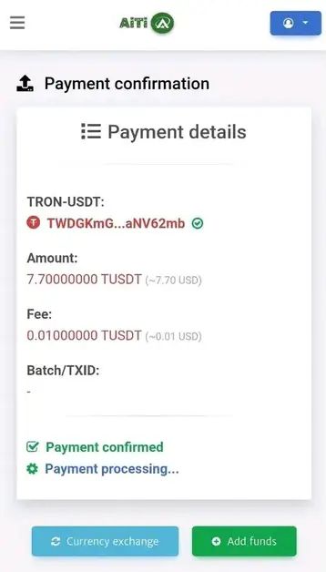Preuve de paiement Aitimart 2.0 de arnaudkoto7