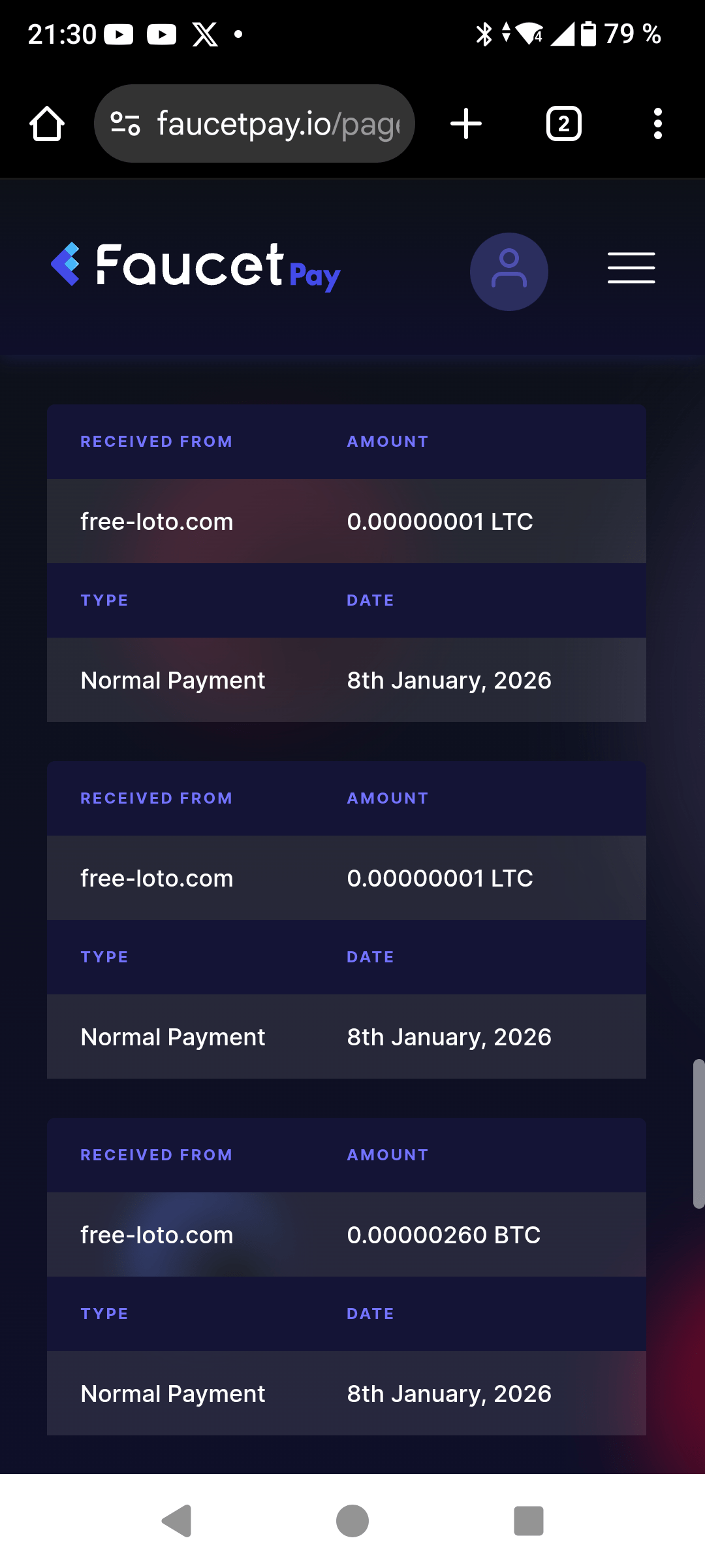 Preuve de paiement Free-loto.com de David97436