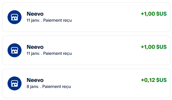 Preuve de paiement Neevo by definedcrowd de surlalune