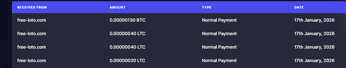 Preuve de paiement Free-loto.com de David97436