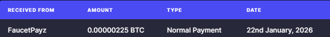 Preuve de paiement Faucetpayz de surlalune