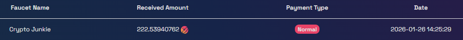 Preuve de paiement Crypto junkie de Clicfoo
