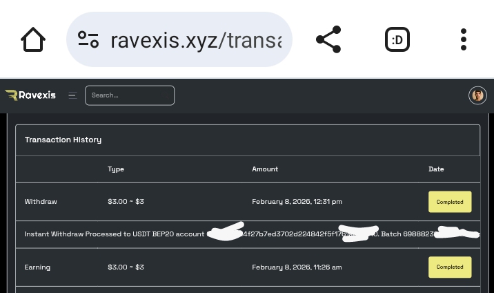 Preuve de paiement Ravexis de Adoulazize