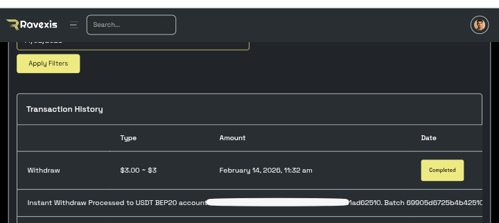 Preuve de paiement Ravexis de Adoulazize