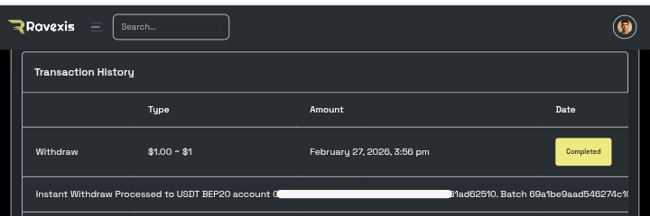 Preuve de paiement Ravexis de Adoulazize