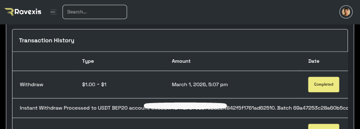 Preuve de paiement Ravexis de Adoulazize